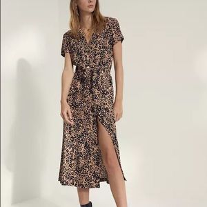Wilfred leopard shirt dress midi